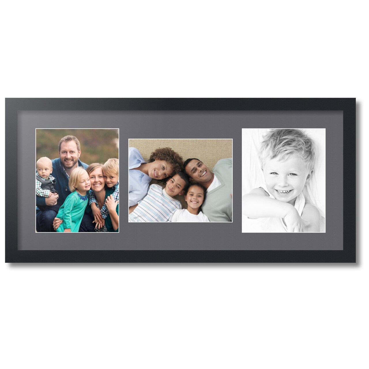 ArtToFrames Collage Photo Picture Frame with 3 - 8x10 inch Openings, Framed in Black with Over 62 Mat Color Options and Plexi Glass (CSM-3926-117)